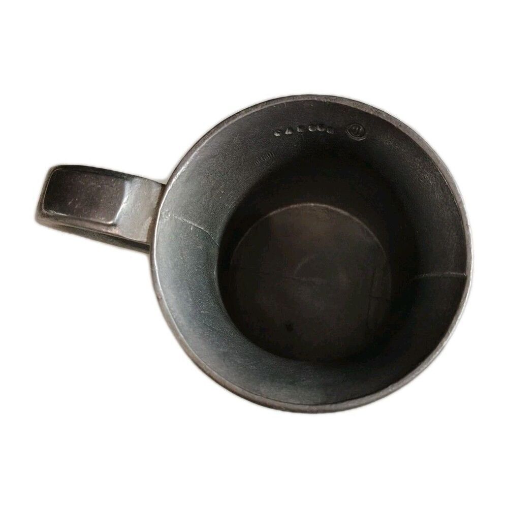 Vintage English Pewter Tankard Mug - Hallmarked G.A. Crown Hammer - 5" Tall - 1 - Picture 4 of 13